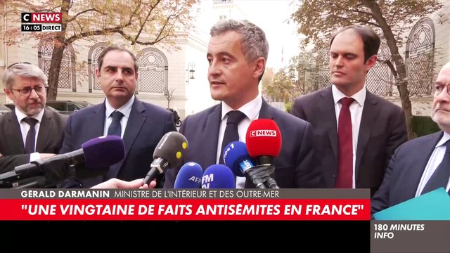 Attaque du Hamas - Gérald Darmanin annonce une réponse policière extrêmement ferme contre les actes antisémites: Toucher un juif en France, c'est toucher toute la République