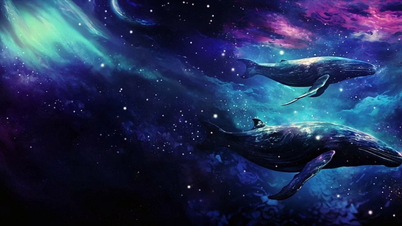 Celestial Tranquility: GALAXY WHALES' Serenity from the Stars - Ambient Bliss" ✨: