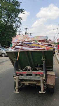 आचार संहिता लगते ही नगर निगम ने हटाए होर्डिंग,बैनर,देखे वीडियो