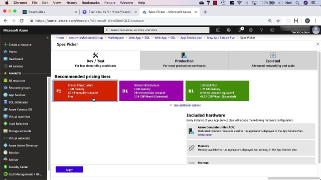 Final touches and publishing (Legacy) - Setting up Azure for publishing our app
