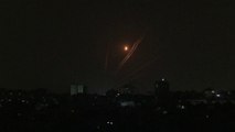 مشاهد مباشرة لإطلاق رشقات صاروخية من #غزة باتجاه #إسرائيل #العربية