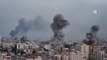 İsrail savaş uçakları Gazze Şeridi'ni bombalamaya devam ediyor