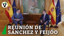 Sánchez y Feijóo, reunidos en el Congreso por la ronda de contactos para la investidura