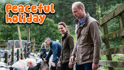 The Prince and Princess of Wales at the sheep farm