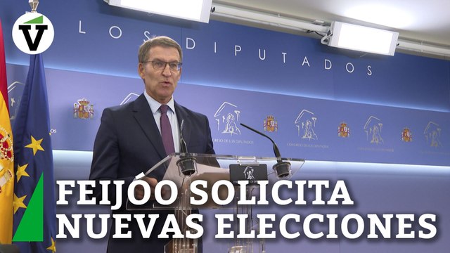 Feijóo pide a Sánchez elecciones el 14 de enero para votar si España quiere amnistía