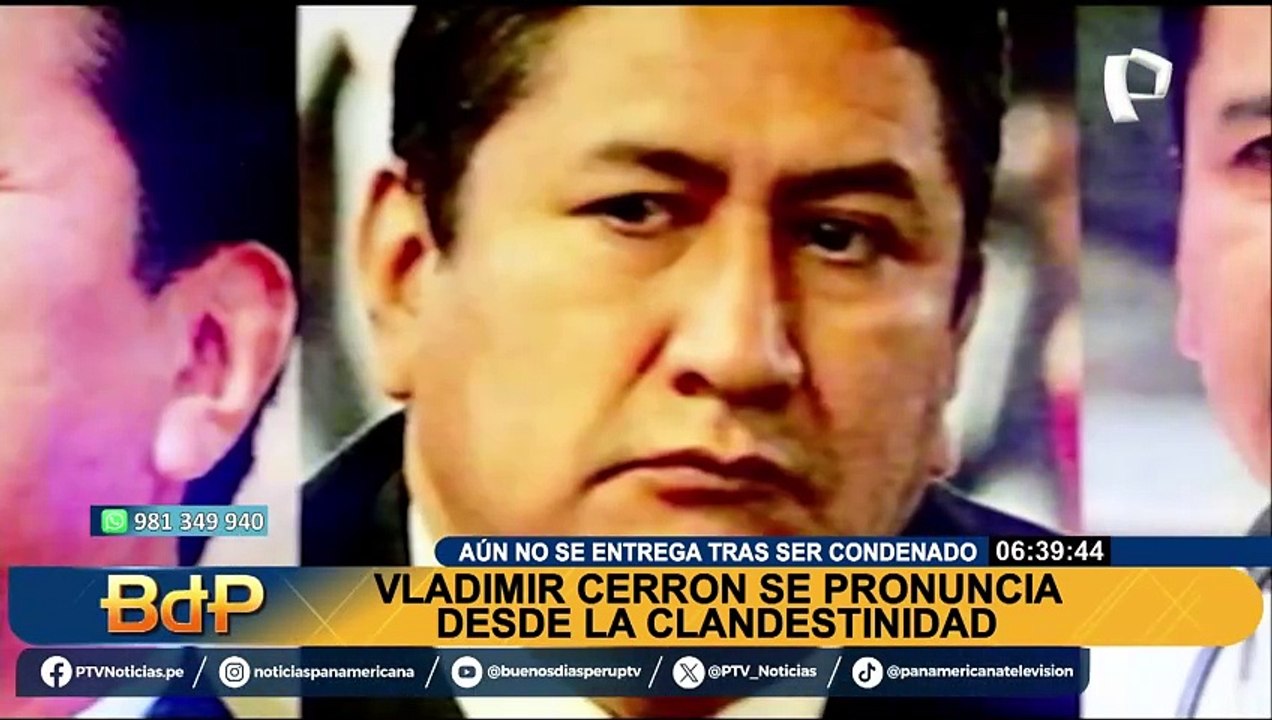 Vladimir Cerrón reaparece desde la clandestinidad y envía mensaje mediante sus redes sociales