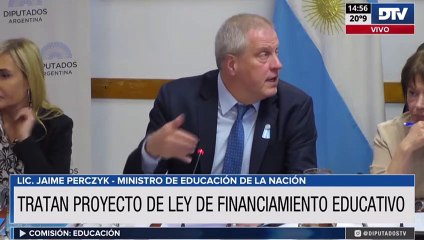 El ministro de Educación presentó una nueva Ley de Financiamiento educativo