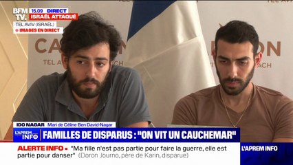 Ido Nagar, dont la femme est disparue en Israël: "Ma femme a probablement été kidnappée vers Gaza (...) je vous en prie ramenez Céline à sa fille"