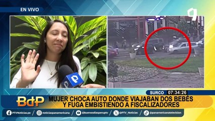 Surco: mujer se fuga después de chocar camioneta con dos bebés a bordo