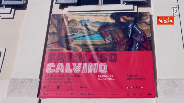 Mattarella inaugura mostra Favoloso Calvino alle Scuderie del Quirinale