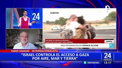 Farid Kahhat: "Israel controla acceso a Gaza por aire, mar y tierra"
