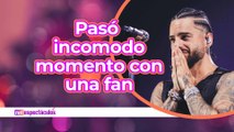 Maluma pasa incomodo y vergonzoso momento con una fan