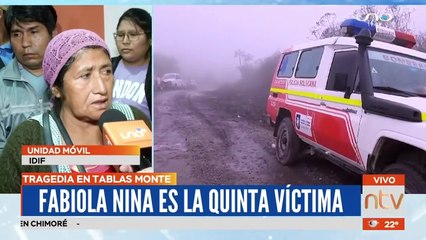 Fabiola Nina es la quinta víctima de la tragedia en Tablas Monte