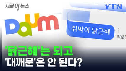 '닭근혜'는 되는데...다음에 '대깨문' 쓰자 벌어진 일 [지금이뉴스] / YTN