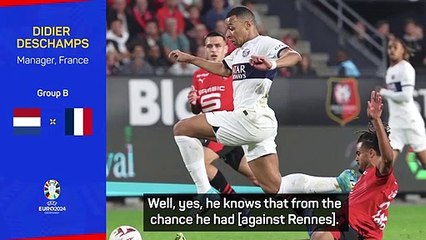 Mbappe 'entitled' to a period of less efficiency - Deschamps