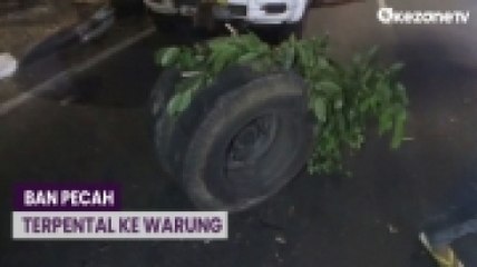 Pecah Ban, Truk Pasir Tabrak Pohon di Jaksel