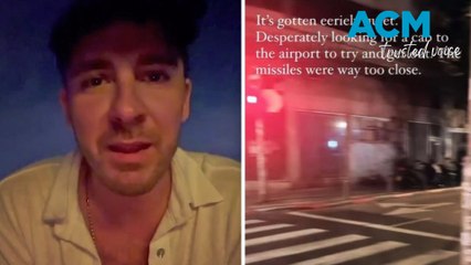 "Very scary": Aussie actor Hugh Sheridan caught up in Israel attacks