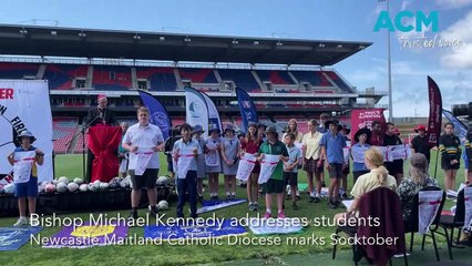 Socktober launch in Newcastle - Newcastle Herald - 10/10/2023