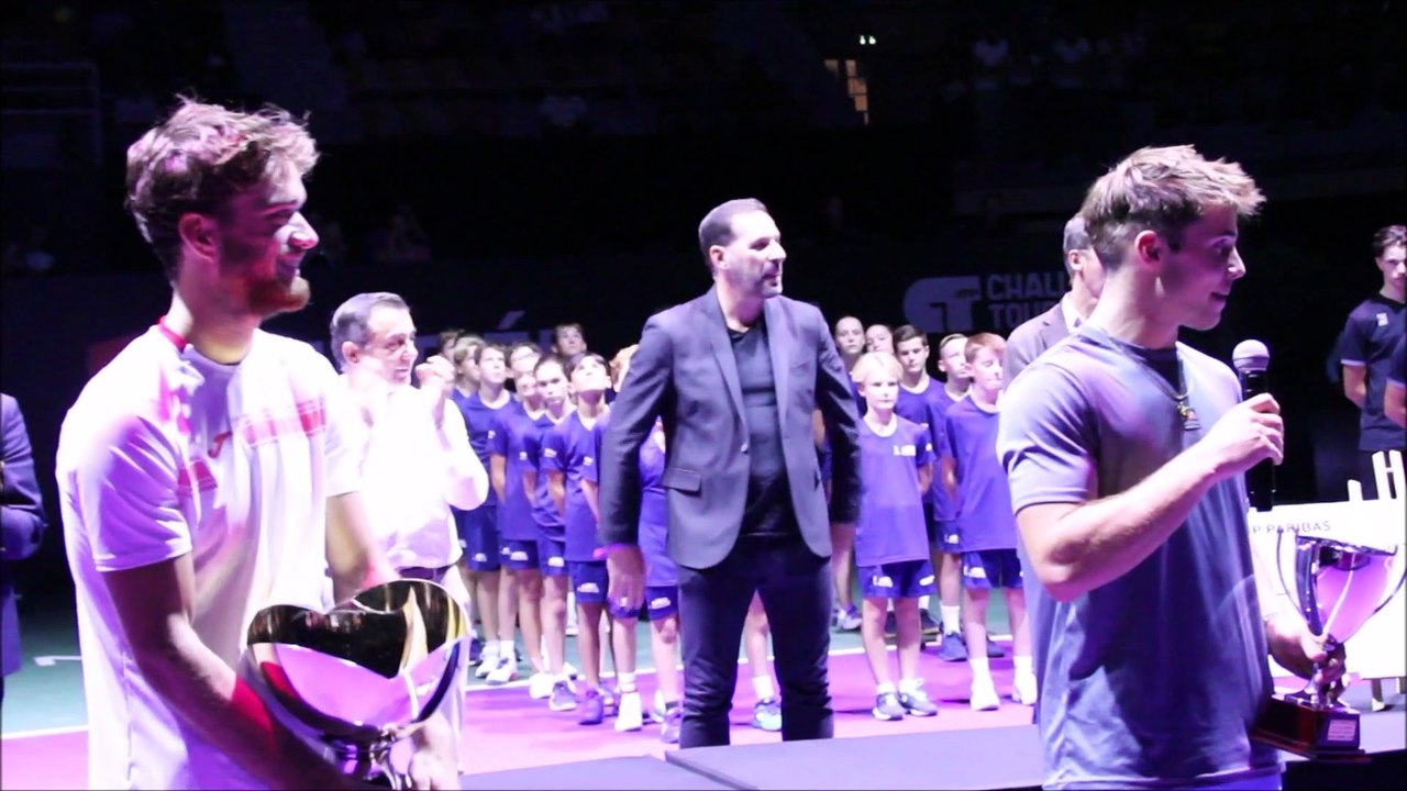 Tennis/Open de Vendée 2023:Discours de Arthur FERY (Finaliste) & Tomáš Macháč (Vainqueur),08/10/2023