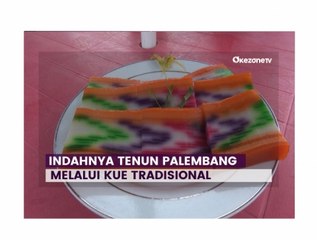 Menilik Keindahan Kain Tenun Palembang yang Terlukis Di Kue Lapis