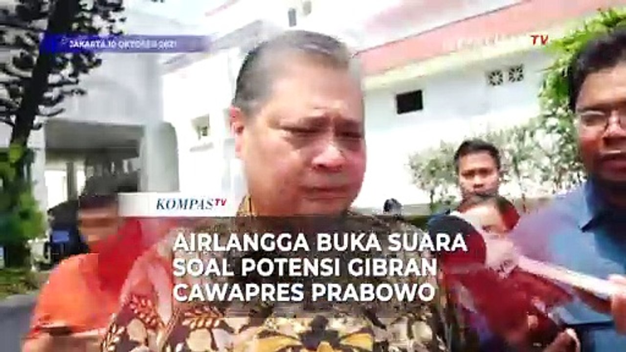 Airlangga Hartarto Buka Suara Soal Potensi Gibran Jadi Cawapres Prabowo Video Dailymotion