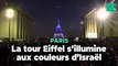 En soutien à Israël, la tour Eiffel s’illumine aux couleurs de son drapeau