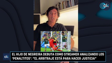 El hijo de Negreira debuta como streamer analizando los 'penaltitos' El arbitraje está para hacer justicia