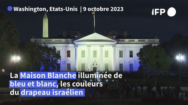 La Maison Blanche illuminée aux couleurs du drapeau israélien