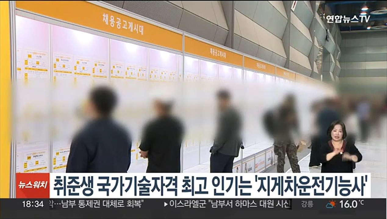 취준생 국가기술자격 최고 인기는 '지게차운전기능사'