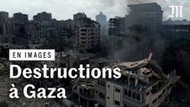 Guerre Israël-Gaza : des images de drones montrent les destructions