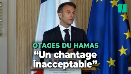 Macron dénonce le chantage « odieux, insupportable » du Hamas sur les otages dans la bande de Gaza