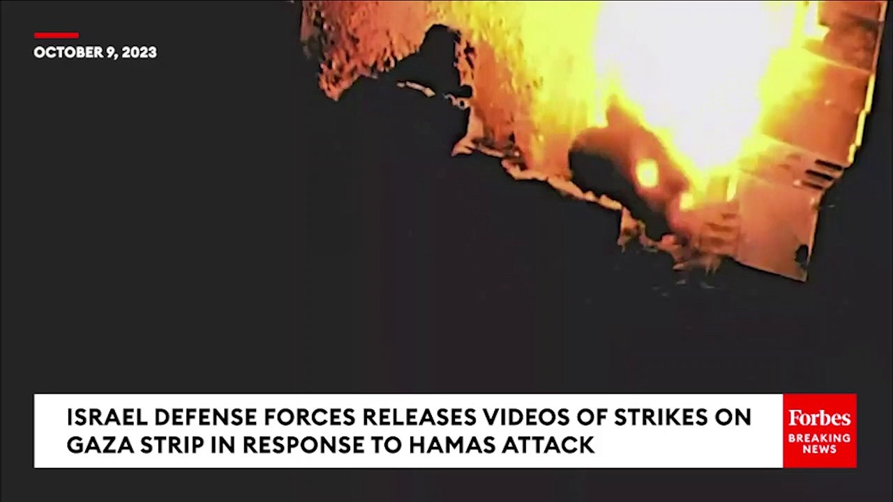 Israel Defense Forces Releases Dramatic Video Of Strikes On Gaza Strip