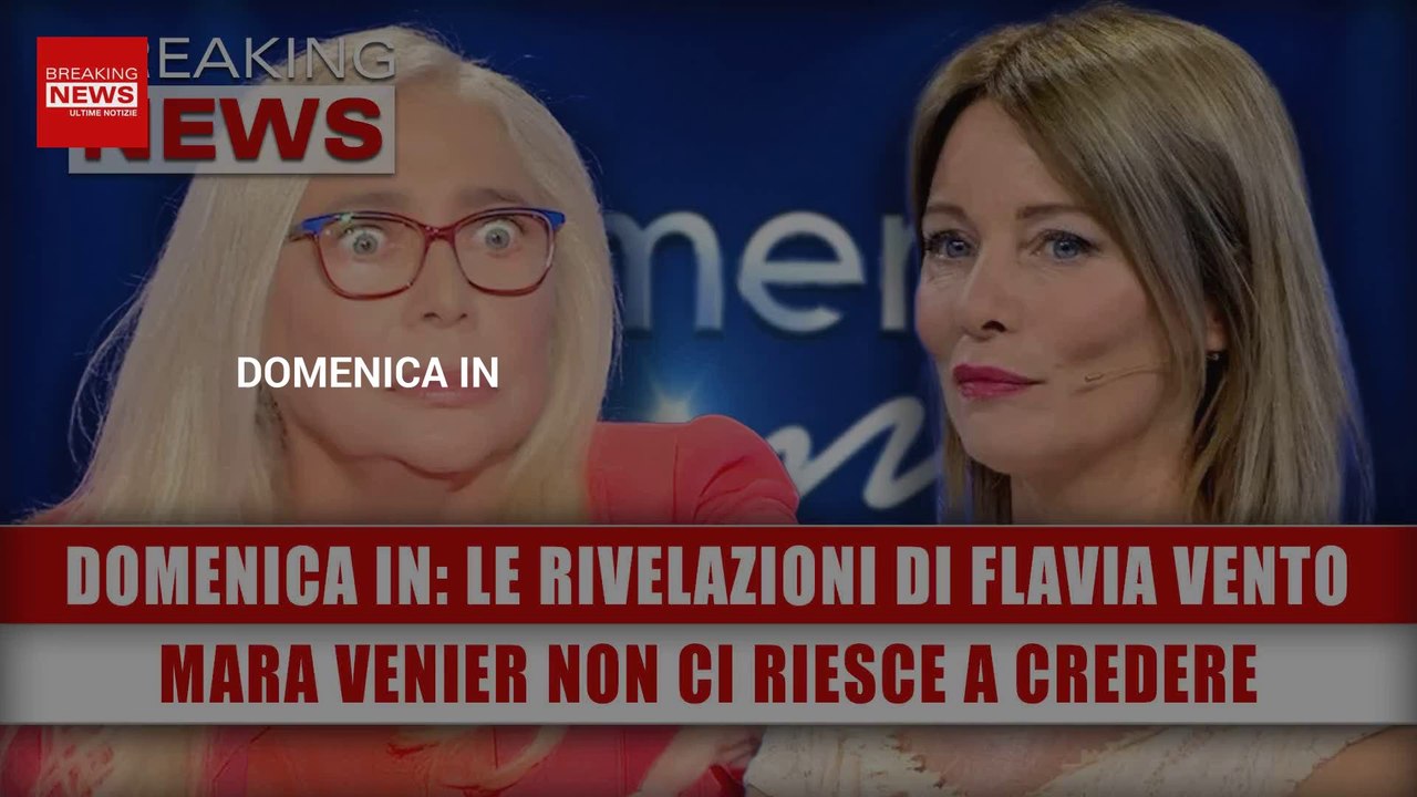 Domenica In, Le Rivelazioni Di Flavia Vento: Mara Venier Non Ci Riesce A Credere!