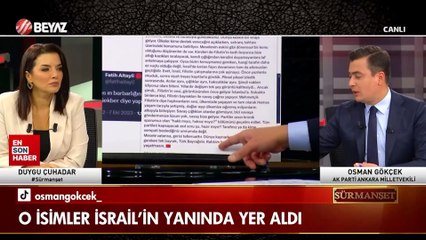 Osman Gökçek'ten İsrail'i savunan ünlü isimlere ayar