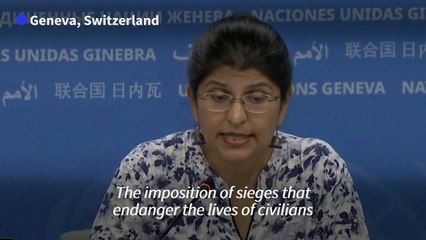 Total siege of Gaza 'prohibited' under international law: UN