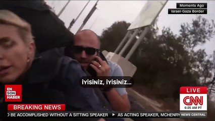 CNN ekibi, İsrail-Gazze sınırında çatışmanın ortasında kaldı