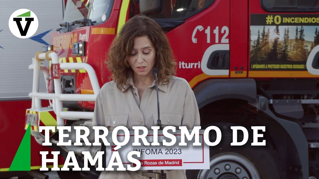 Ayuso Díaz Ayuso insta al Gobierno a condenar el "terrorismo de Hamás"