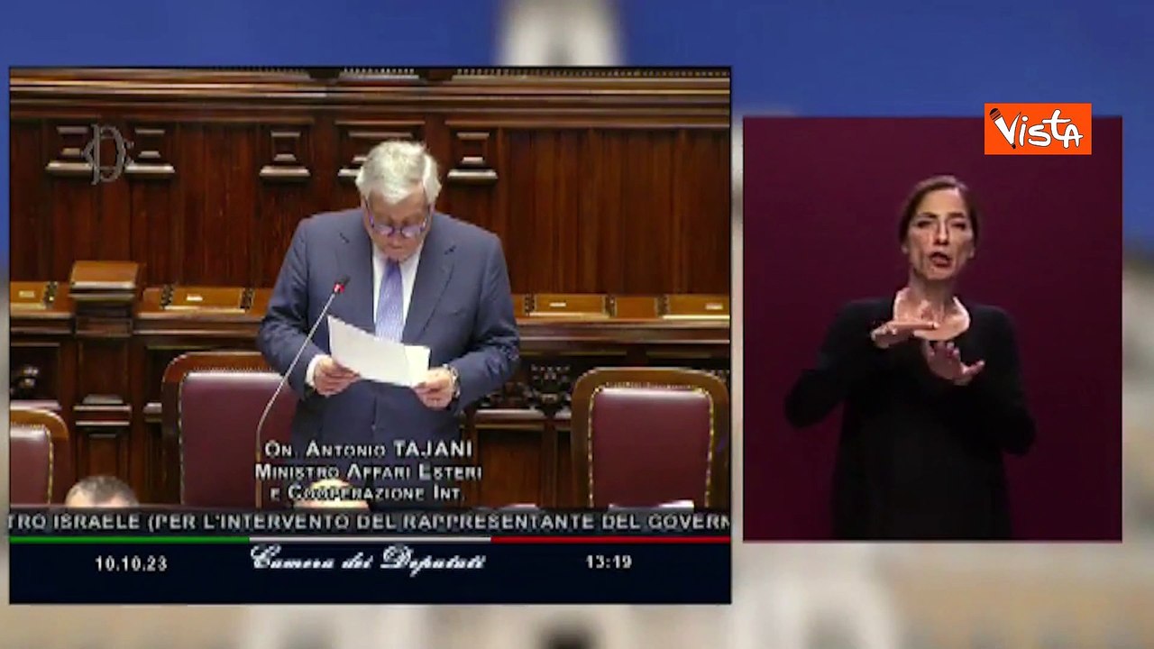 Israele, Tajani: Sola via per la pace ? soluzione a due Stati