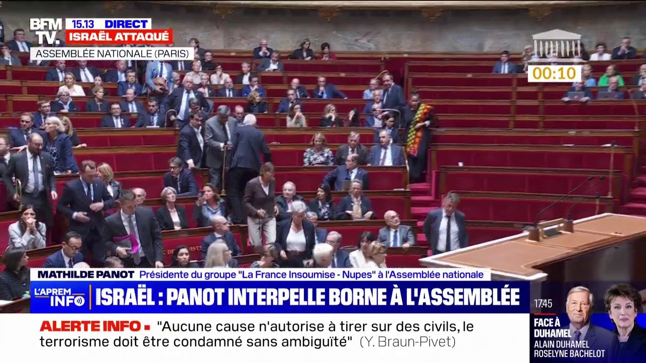 Israël: des députés quittent l'hémicycle pendant le discours de Mathilde Panot (LFI) en signe de désapprobation