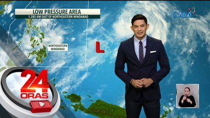 Download Video: Bagyo sa labas ng PAR, lalo pang lumakas; hinahatak papalayo ang LPA na minomonitor ng PAGASA | 24 Oras