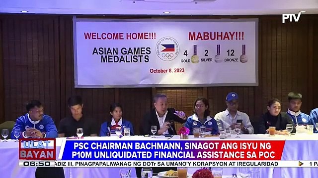 Philippine Sports Commission chair Richard Bachmann, sinagot ang isyu ng umano'y P10M unliquidated financial assistance