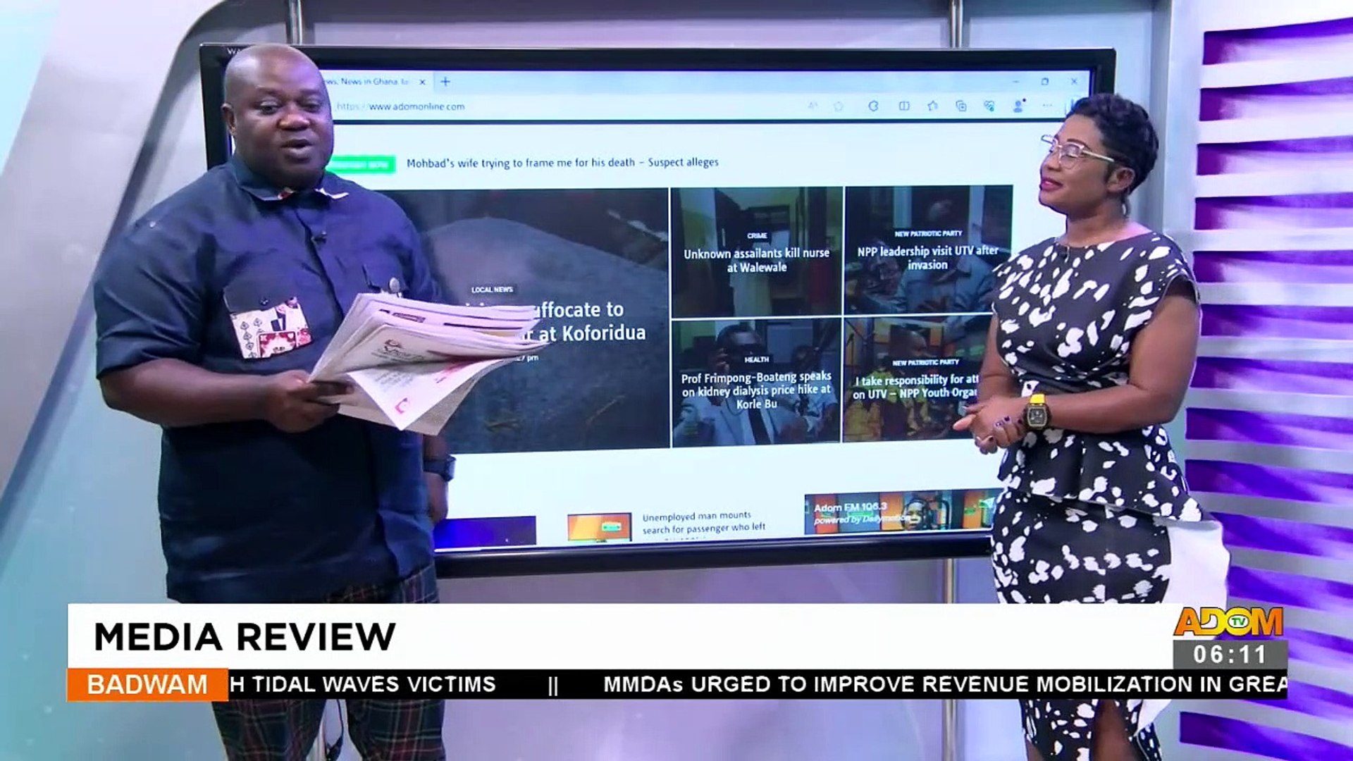 Badwam Media Review on Adom TV 10 10 23