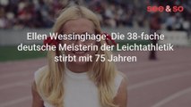 Ellen Wessinghage: Die 38-fache deutsche Meisterin der Leichtathletik stirbt mit 75 Jahren