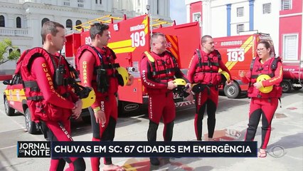 Chuvas em SC: 67 cidades em emergência