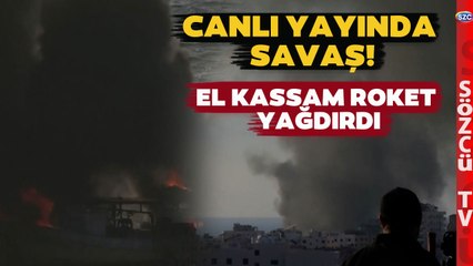 Hamas Aşkelon'a Roket Yağdırdı Şehir Yanıyor! İşte Aşkelon'un Vurulma Anları