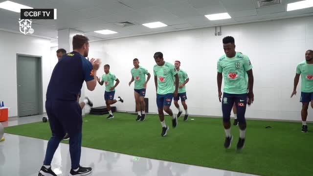 Brésil - Les joueurs prêts pour le Venezuela