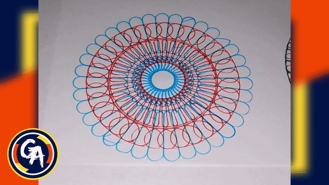 PLOTTING an eye-catching hypotrochoid using a gear spirograph. (VIDEO ).10