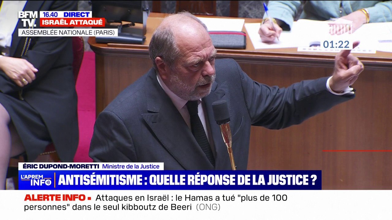 Actes antisémites, apologie du terrorisme: Éric Dupond-Moretti demande un "traitement immédiat, ferme et systématique" de ses délits aux procureurs de la République via une circulaire