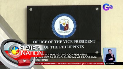 P1.2 Billion na halaga ng confidential funds, inilipat sa ibang ahensya at programa ng gobyerno | SONA
