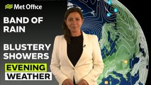 Met Office Evening Weather Forecast 10/10/23 - Rain moving south, blustery showers